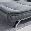 190cm Upholstered Grey Sofa Bed Sleeper Recliner Chair Beds Settee Couch Sofabed