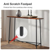 Classic Console Table Narrow Long Sofa Table Cross Line Metal Legs Workstation