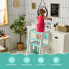 Kids Non-slip Kitchen Step Stool Toddler Learning Stool with Double Safety Rails