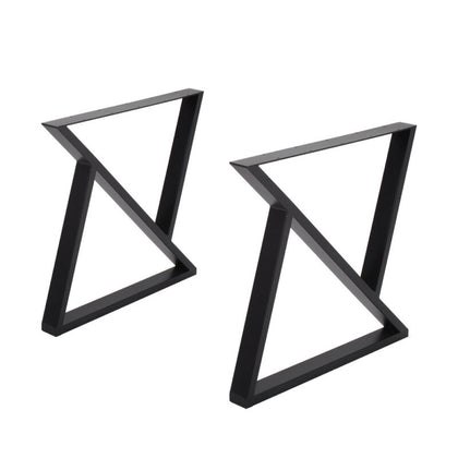 2x Industrial Steel Metal Table Legs Triangle Frame for Dining/Bench/Office/Desk