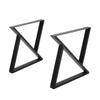 2x Industrial Steel Metal Table Legs Triangle Frame for Dining/Bench/Office/Desk