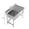 Commercial Freestanding Hand Wash Sink Stainless Steel Kitchen Basin Catering