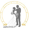 Wedding Arch Flower Stand Moon Gate Walk Through Circular Floral Archway Decor