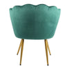 Genesis Flora Accent Tub Chair Scallop Armchair Petal Back With Golden Legs
