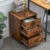 Office Filing Cabinet Mobile Under Desk File Storage Cupboard w/ Drawers Wheels