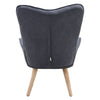 Fabric Armchair Buttoned Wing Back Single Sofa Chair Wooden Legs Lounge Recliner