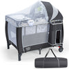 Portable Travel Cot 3 IN 1 Folding Baby Bassinet Activity Playpen Changing Table