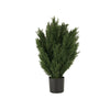2x Plastic Artificial Topiary Cedar Tree Green Plant Indoor Outdoor Decoration