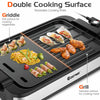 2 IN 1 Smokeless Grill Electric BBQ Griddle Non-stick Reversible Plate 2000W