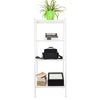 White Ladder Shelf 4Tier Storage Shelving Unit Standing Plant Display Metal Rack