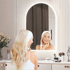 Upgraded Arch LED Illuminated Bathroom Mirror Defog Built in Timer & Temperature