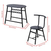Marble Vein Table + 2 Chairs Set Bistro Set Metal Frame Coffee Breakfast Kitchen
