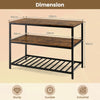 Kitchen Storage Shelf 3-Tier Prep Table Industrial Microwave Stand Rack