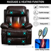 Recliner Armchair 8 Point Electric Heated Massage Sofa Arm Chair Lounge Home