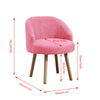 Set of 2 Accent Tub Chairs Occasional Lounge Sofa for Living Room Bedroom Pink