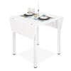 Foldable Dining Table and Chairs PU Leather Padded Seat Kitchen Home Furniture