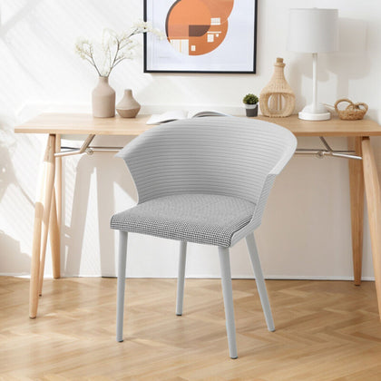 4 Pcs Modern Dining Chairs Plastic Seat Kitchen Restaurant Chair Home Office Set