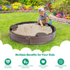 4 ft Elliptic Round w/Waterproof Cover Bottom Liner & Built-in Corner Seating