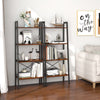 4-Tier Industrial Bookshelf Free Standing Display Shelf Storage Rack for Bedroom