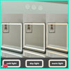 80 x 55cm Large Hollywood Vanity Desk Mirror with Dimmable LED Lighted Tabletop