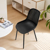 4x Plastic Chairs Dining Living Rooom Kitchen Office Lounge Seat Breathable Back