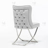 Vanquish Premium Button Back Velvet Dining Chair Brampton Cross Legs Chrome 2023