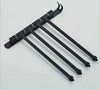 New Wall Mounted 4 Arm Towel Rail Storage Holder Bathroom Kitchen Swivel Rack UK