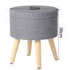Storage Ottoman Footstool Pouffe Footrest Seat Stool Home Footstool Wooden Leg