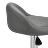 2 Pieces Upholstered Swivel Stool Adjustable Height Chair Office Desk Bar Stool