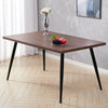 Retro Kitchen Dining Room Table Large Wooden Tabletop Metal Legs Party Gathering