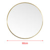 Bathroom Bedroom Round Mirror Metal Frame Wall Mount Vanity Mirror 40/50/60/80cm