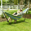 Large Double Brazilian Hammock with Stand Rest Fun Swing Bed Calming Desert Rack