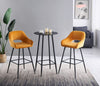 1/2X Velvet Bar Stools Breakfast Chairs Bar Chairs High Counter Kitchen Stools