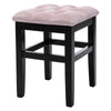 Dressing Table Stool Fabric Padded Vanity Chair Wooden Legs Bedroom Makeup Stool