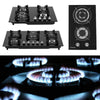 Tempered Glass Gas Cooktop 2/4/5 Burner LPG Stove Kitchen Apartment RV Camping