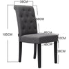 Linen Fabric Scroll High Back Kitchen Dining Room Chairs Upholstered Furnitures
