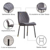 Set of 2 Velvet Dining Chairs Padded Seat Metal Legs Kitchen Home Office UK