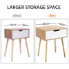 Bedside Table Nightstand Side Table Bedside Cabinet Storage Unit with Drawers