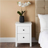 Oslo 2 Drawer Bedside Table Lots of Storage For Clothing & Personal Item - White