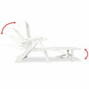 Sunlounger Footrest Plastic Outdoor Recliner Chair Garden Bench Seat Multicolor