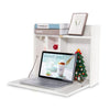 Wall-mounted Computer Desk Folding Laptop Drop-Leaf Study Table with Shelf Home