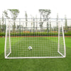 New 8Ft x 5Ft Teens Football Goal Post Soccer Net Set White Outdoor Garden Train