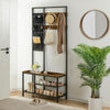 HOOBRO Coat Rack Stand Hall Tree Free Standing Coat Stand Entryway Storage Shelf