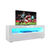 Modern TV Unit Cabinet White Stand High Gloss Sideboard 120cm with LED RGB Light