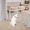 3/4 Panels Collapsible Pet Gate Dog Fence Playpen Child Safety Stair Baffle Wood