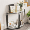Modern Accent Console Table Coffee Telephone Side Table Narrow Marble Display