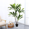 Artificial Banana Plant Realistic Fake Tree Ficus Banyan Rose Flower House Décor