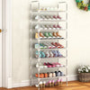 8 Tier Shoes Storage Rack Stand Shelf Organiser Holder Metal Tubes for 24 pairs