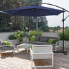 3 m Banana Parasol Sun Shade Umbrella Garden Parasol Adjustable with Base