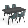 Mondeer Dining Room Sets Dining Table and 4/6 Upholstered Chairs with Metal Legs